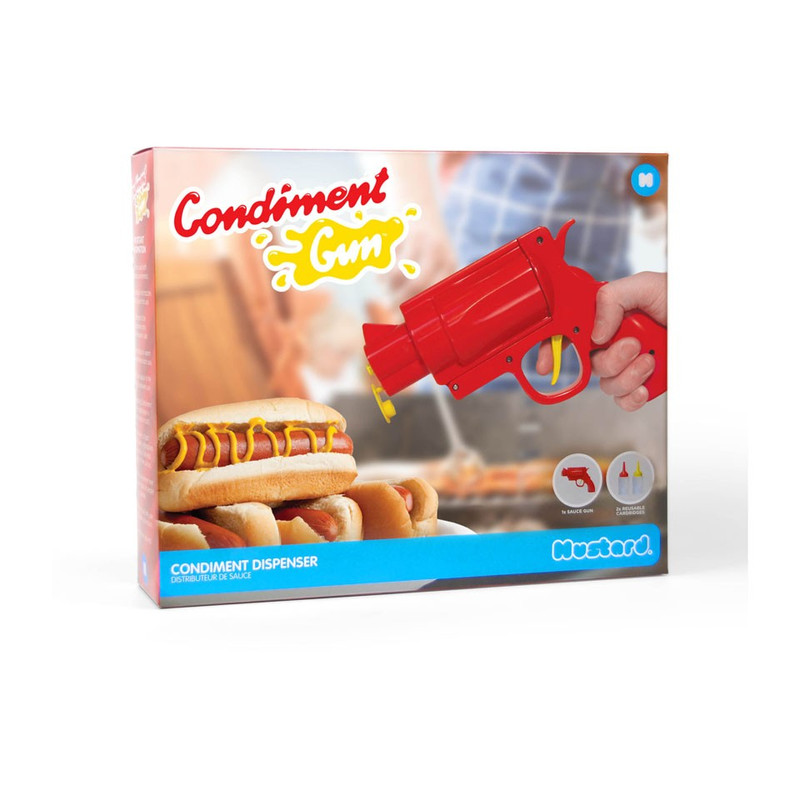 Mustard Fun dining sauspistool gun - rood