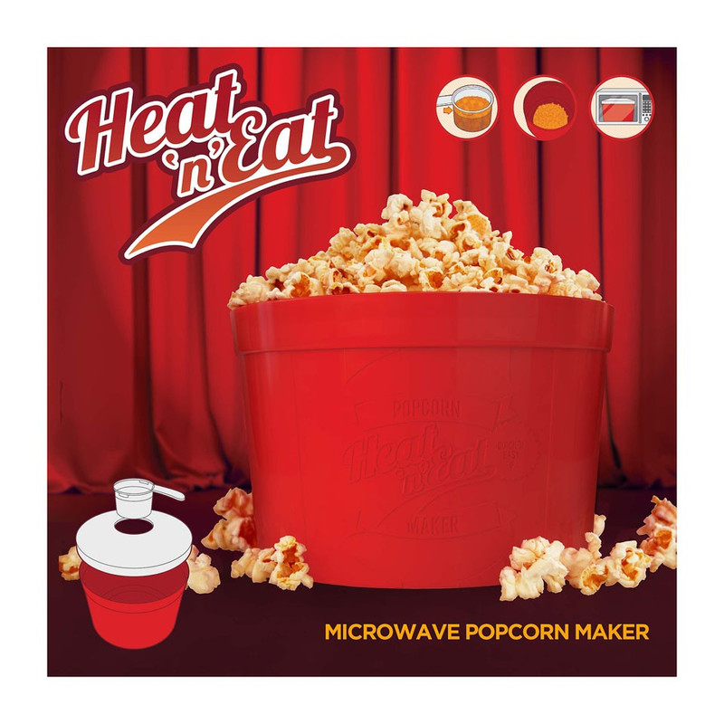 Mustard Fun cooking popcornmaker heat 'n' eat - rood