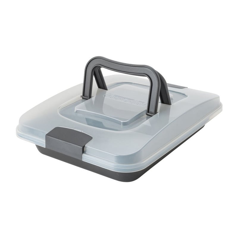 Guardini bakvorm met deksel - 24x32 cm - zwart