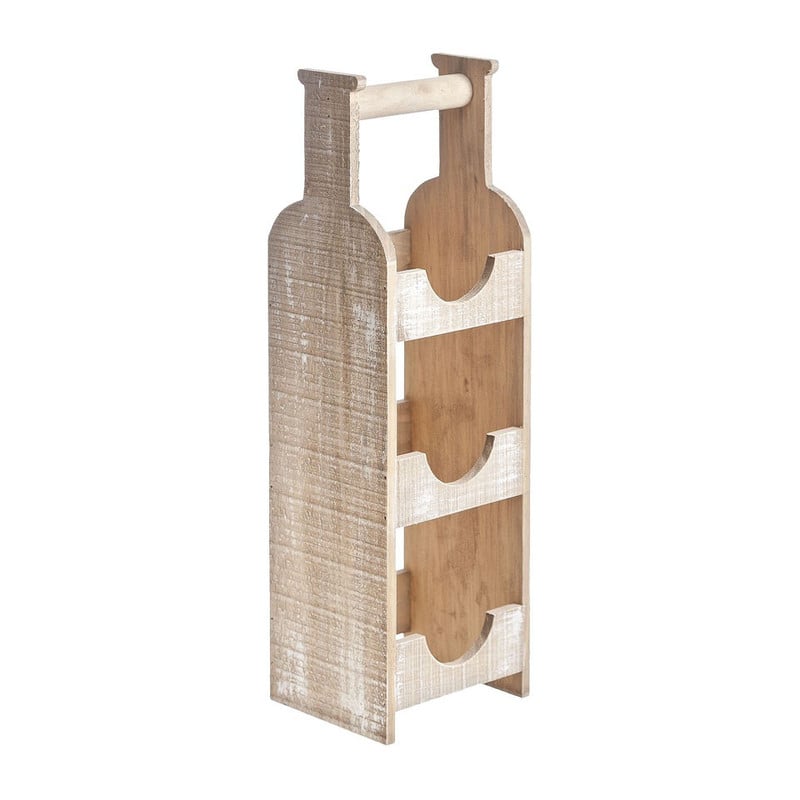 Cosy&Trendy wijnrek whitebrush hout - 15x13x48 cm