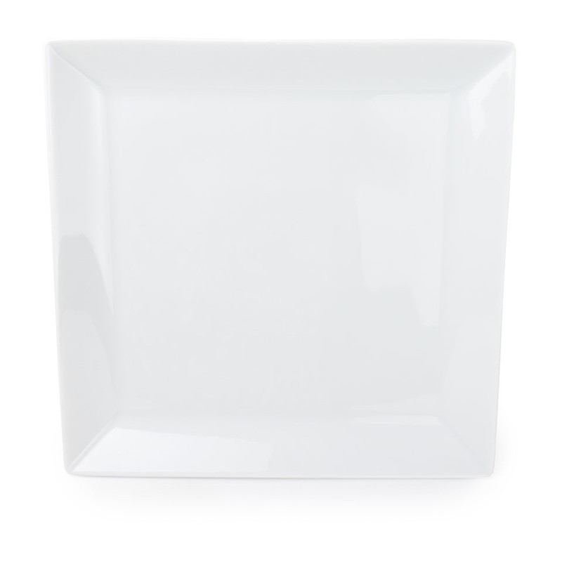 Gebaksbord angular - 16 cm - wit