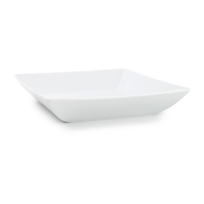 Diep bord angular - 21.5 cm - wit