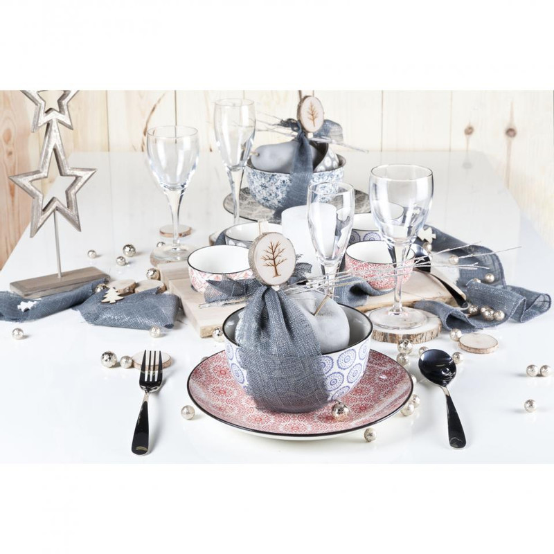 Cosy&Trendy borden Delerio - 23.5 cm - set van 6