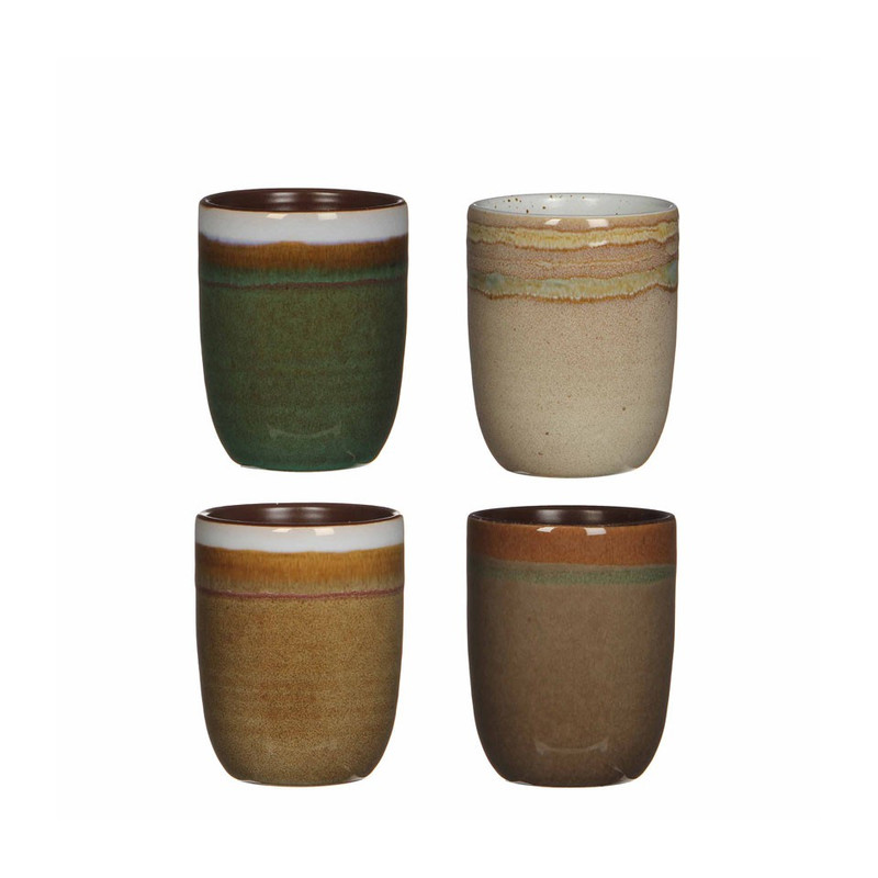 Mica beker Todi - 7.5 cm - set van 4