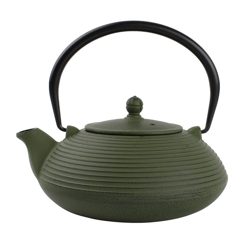 Theepot gietijzer - 1.1 liter - groen