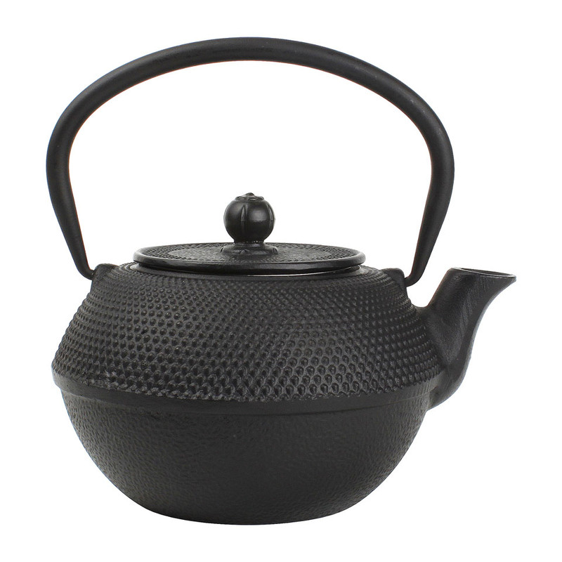 Theepot gietijzer - 1.2 liter - zwart
