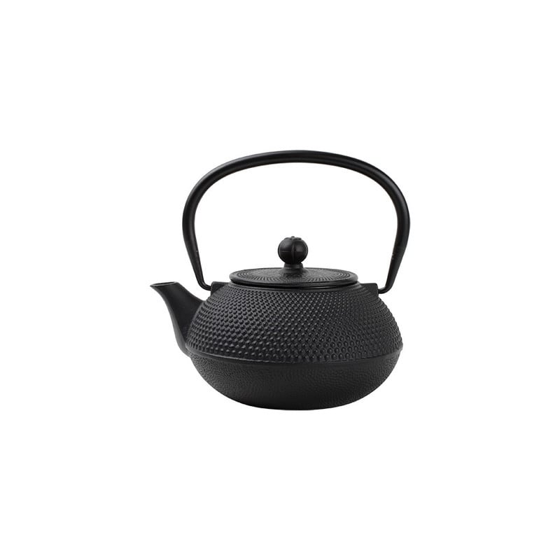 Theepot gietijzer - 0.8 liter - zwart