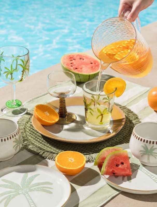 Palmbomen servies