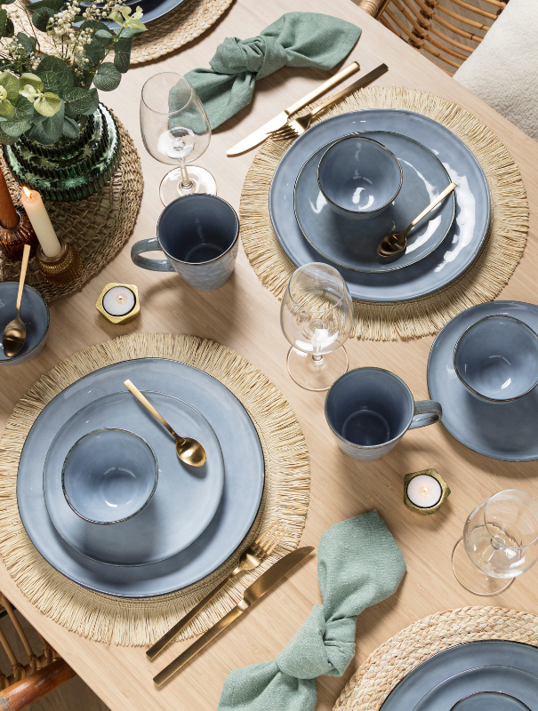 Lichtblauw Toscane servies