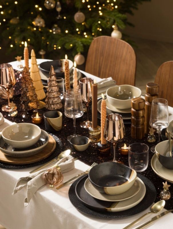 Calm chocolate kersttafel